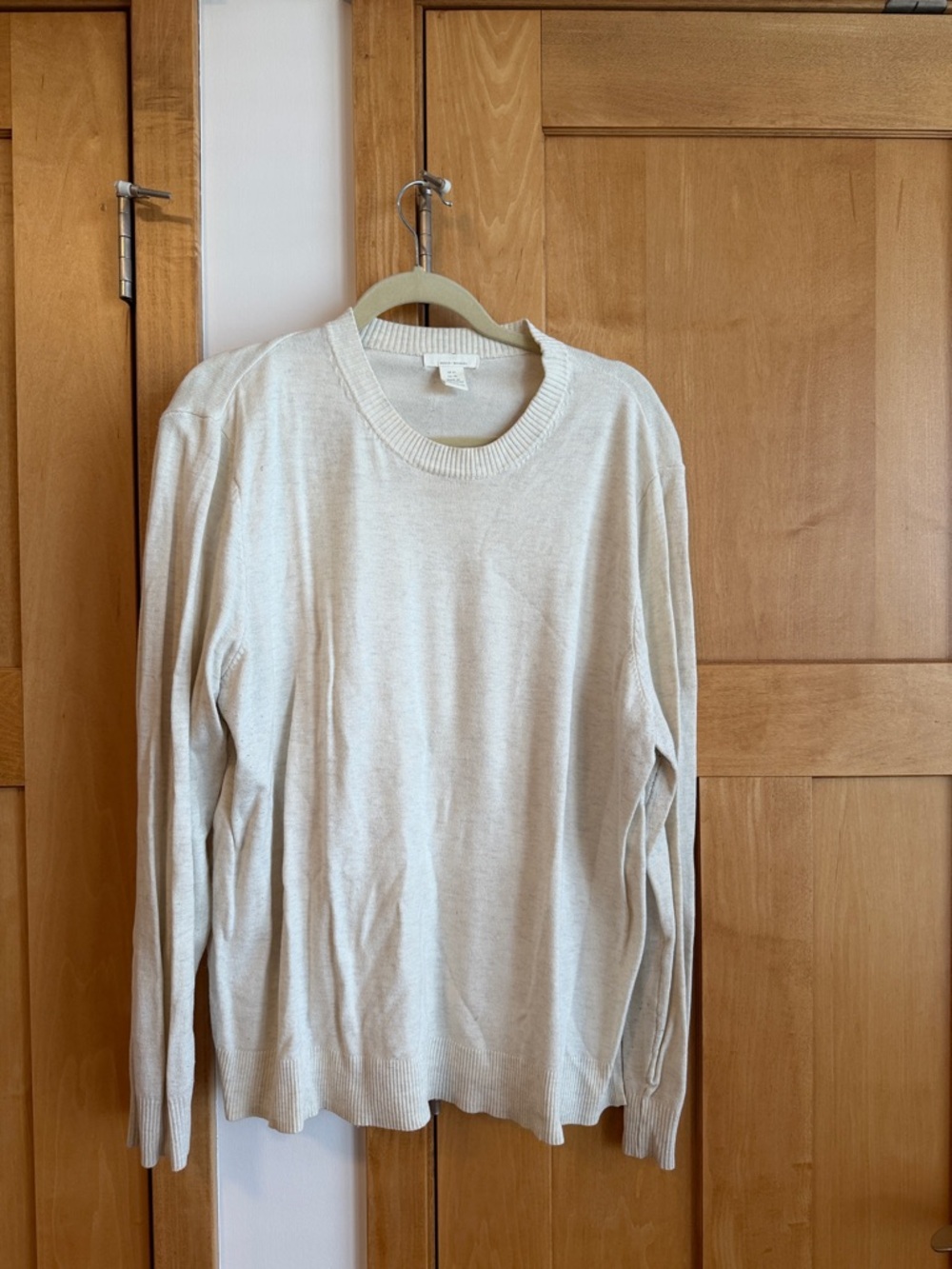 H&M Lightweight Crewneck Sweater - Cream. XL